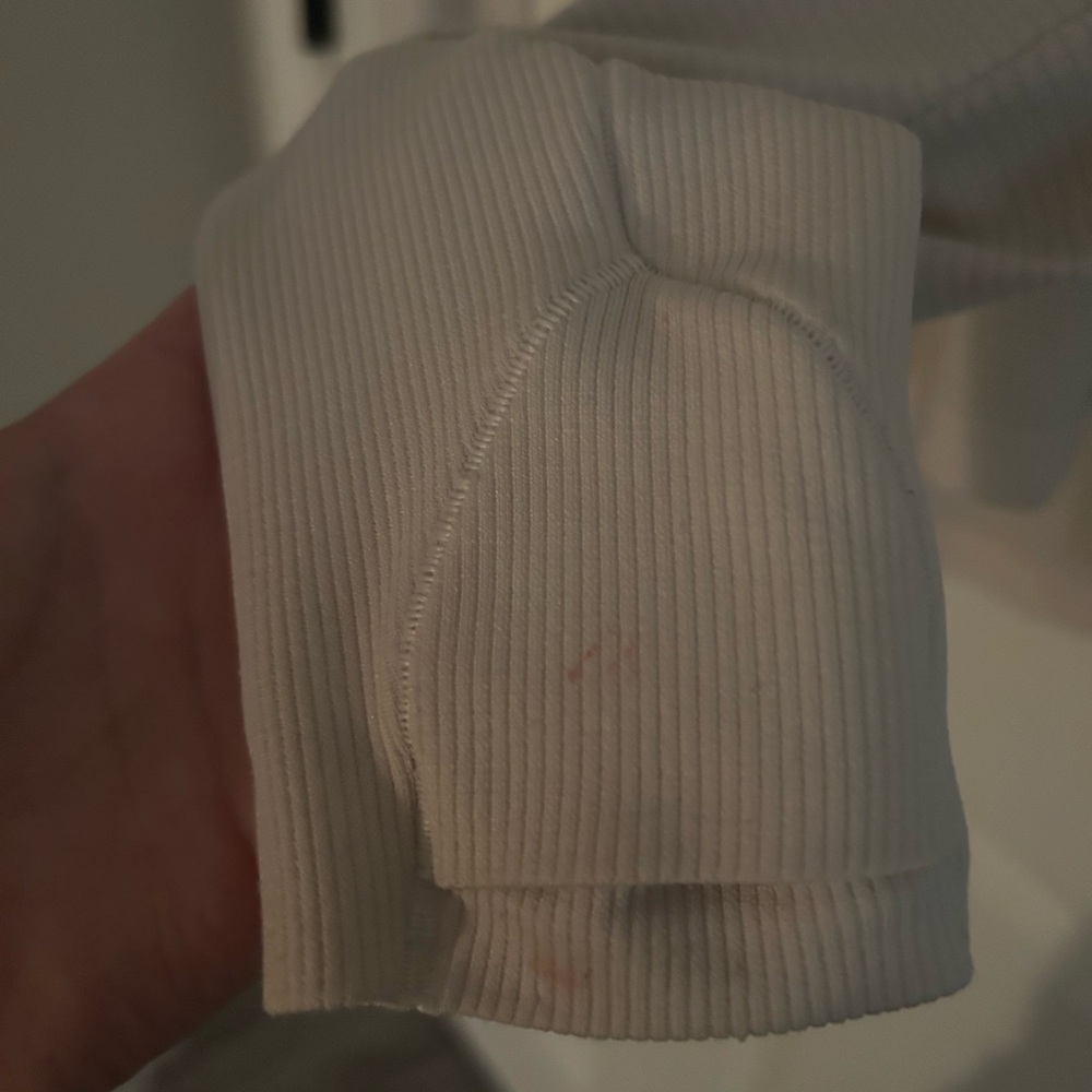 White Ribbed Top - Picture 3 of 3